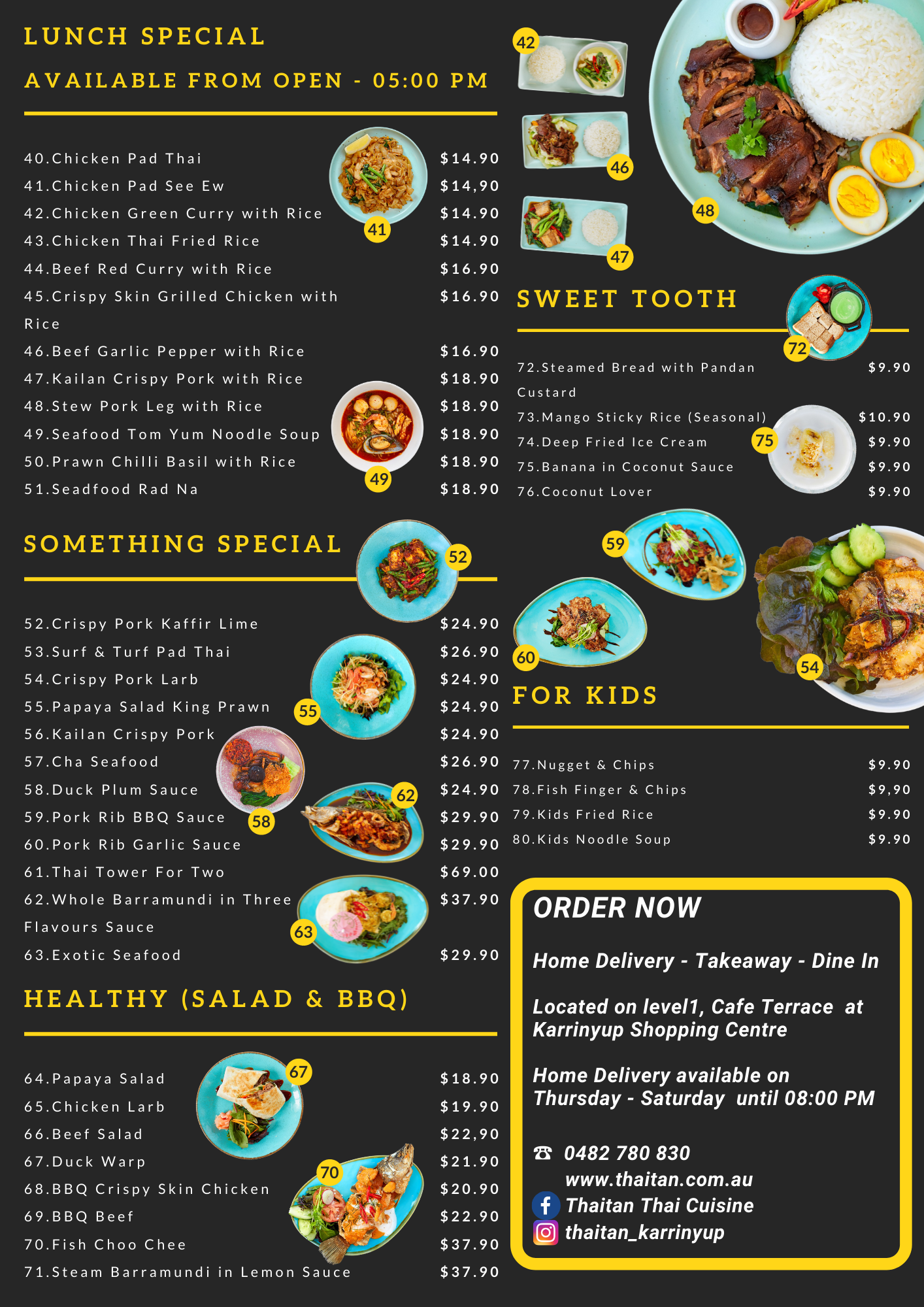 thaitan menu 2